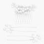 Silver Pearl Vine Hair Comb &amp; Hair Pins - 3 Pack,