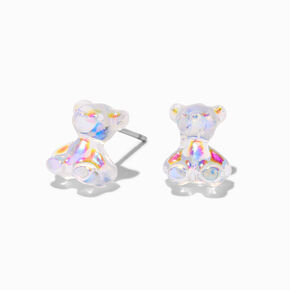Holographic Teddy Bears Stud Earrings,