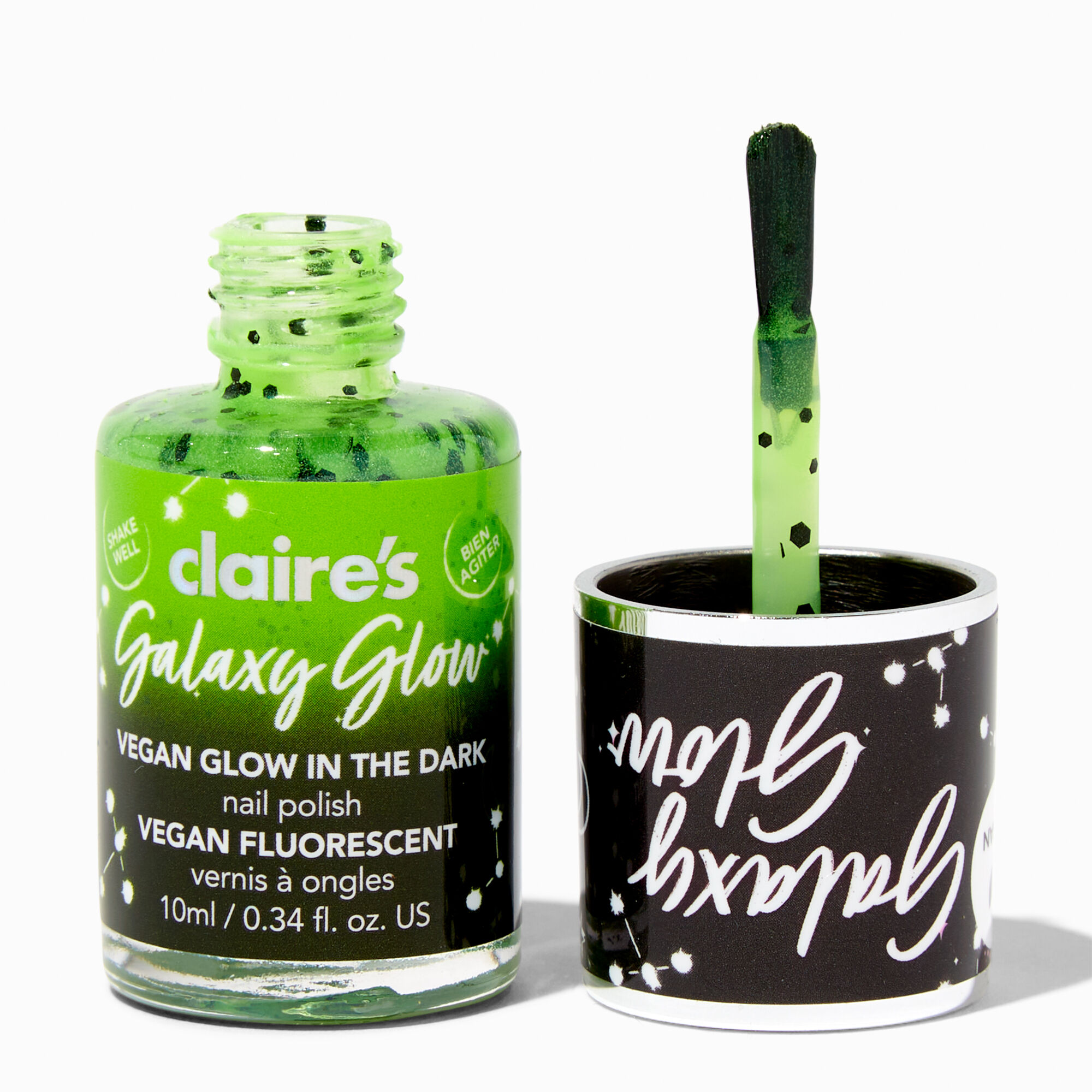 View Claires Galaxy Glow Vegan In The Dark Nail Polish Light Green information