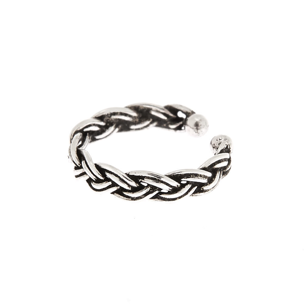 Sterling Silver Twisted Faux Nose Ring,