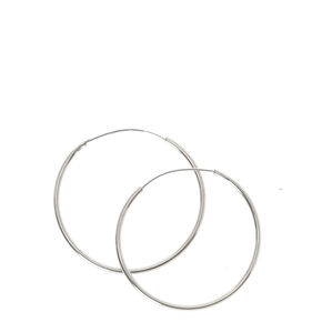 Silver-tone 30mm Thin Hoop Earrings,