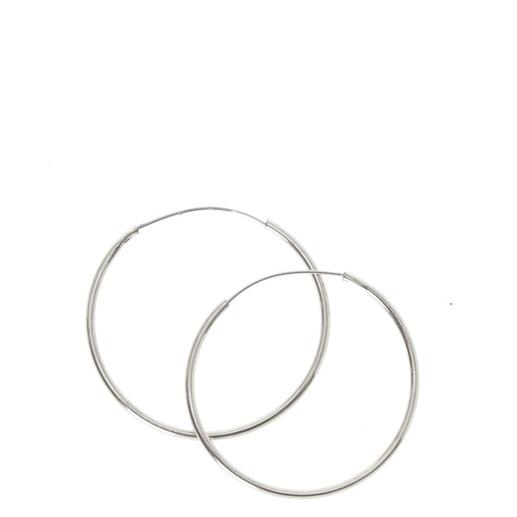Silver-tone 30mm Hoop Earrings,