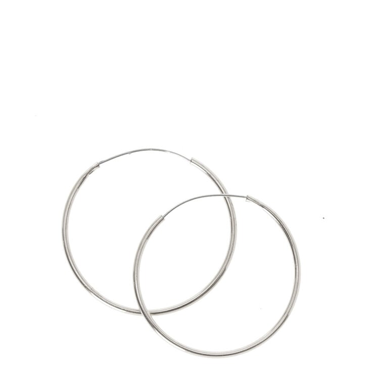 Silver 30MM Hoop Earrings,