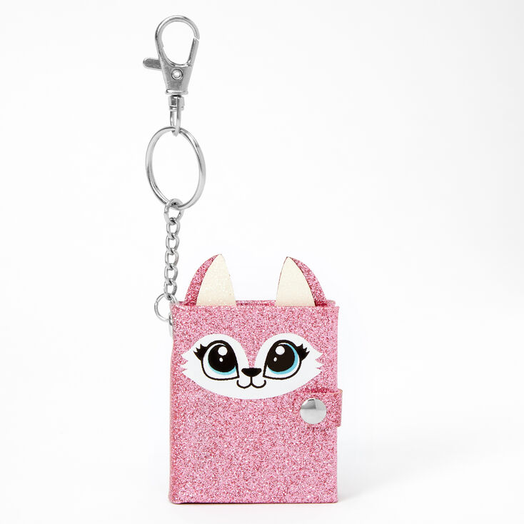 Claire's Porte-clés mini journal intime renarde rose - Rose