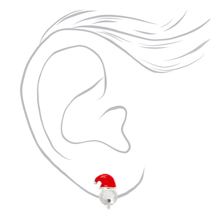 Silver Christmas Stud Earrings - 3 Pack,