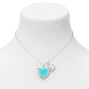 Claire&#39;s Club Mint Unicorn Glitter Locket Necklace,