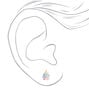 Boucles d&#39;oreilles sorbet licorne en argent,