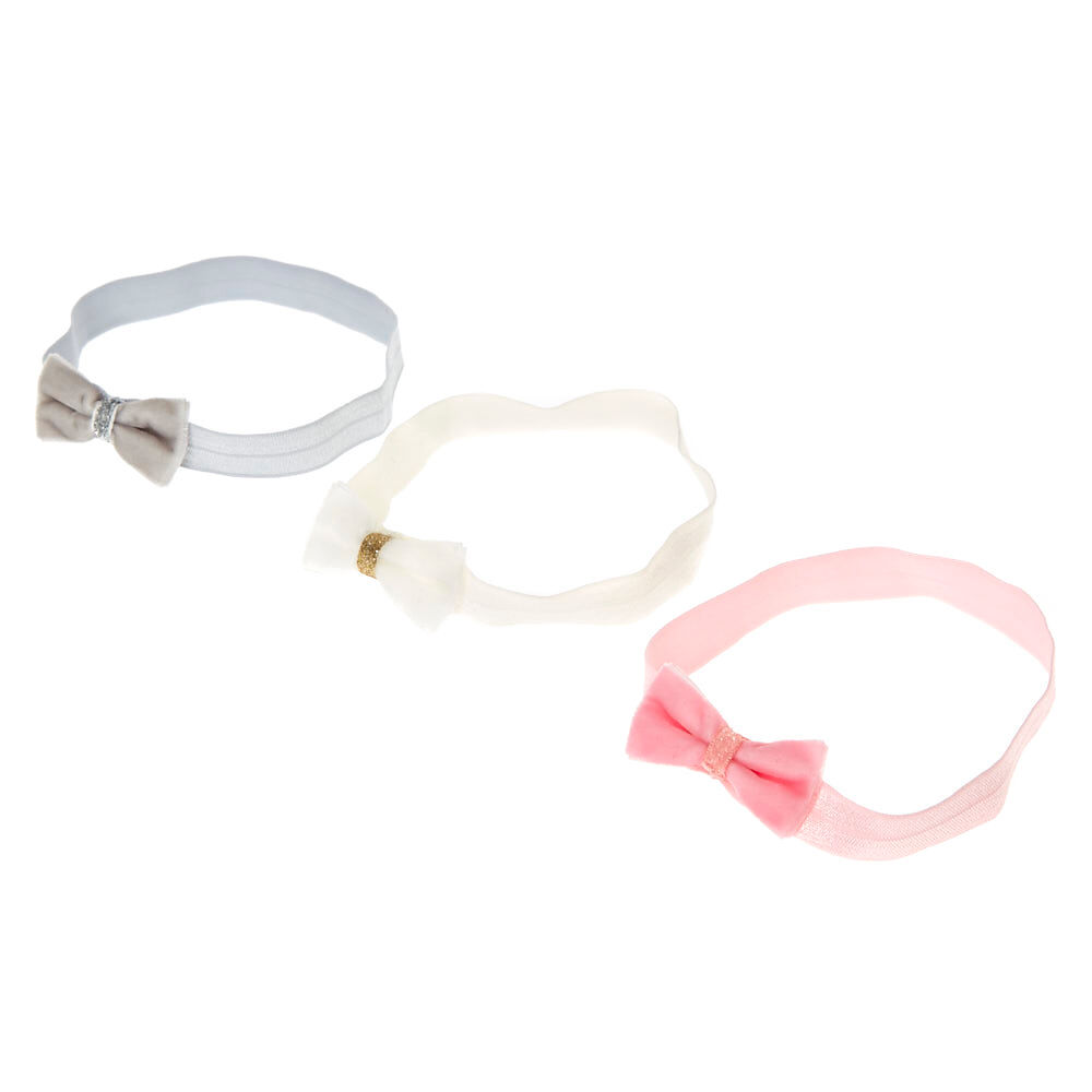 Claire's Club Bow Headwraps - 3 Pack,