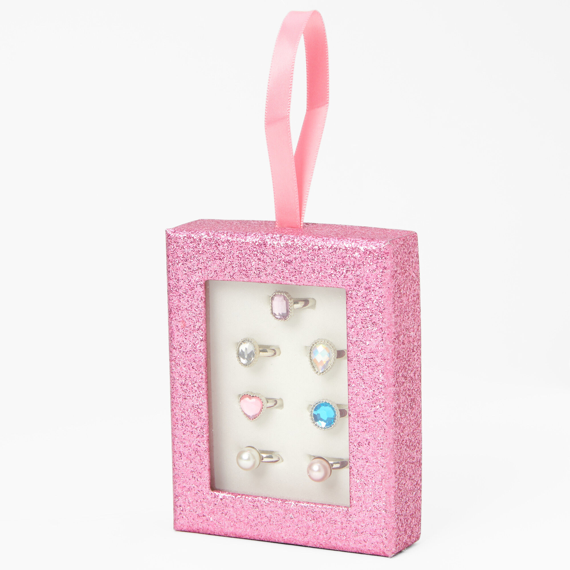 Claire's Club Pearl and Gemstone Rings - 7 Pack,