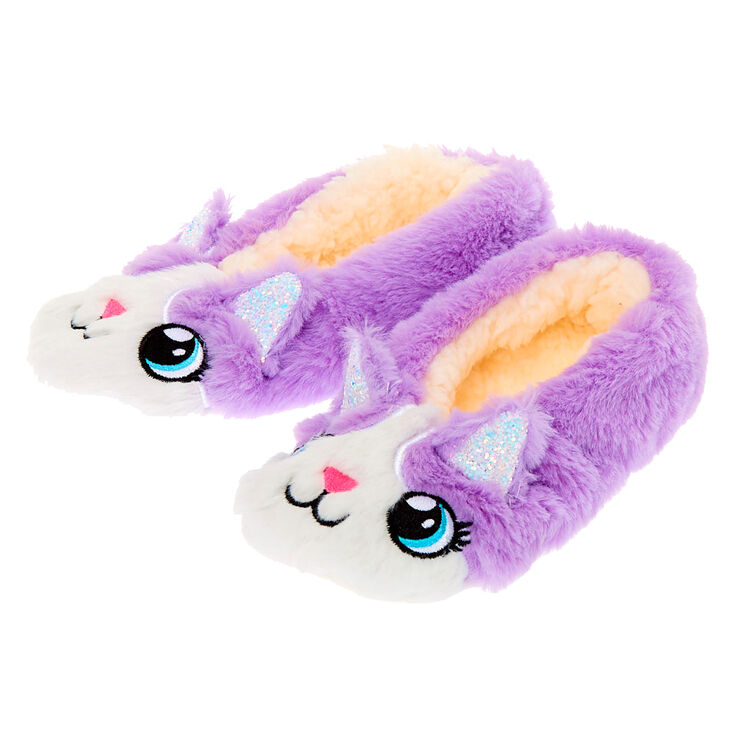 Carly the Cat Slippers - Purple,
