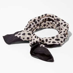 Light Brown Leopard Silky Bandana Headwrap,