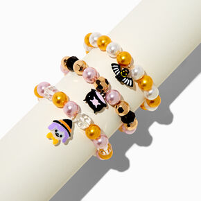 Halloween Witch Beaded Stretch Bracelets - 3 Pack,