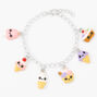 Silver-tone Ice Cream Charm Bracelet,