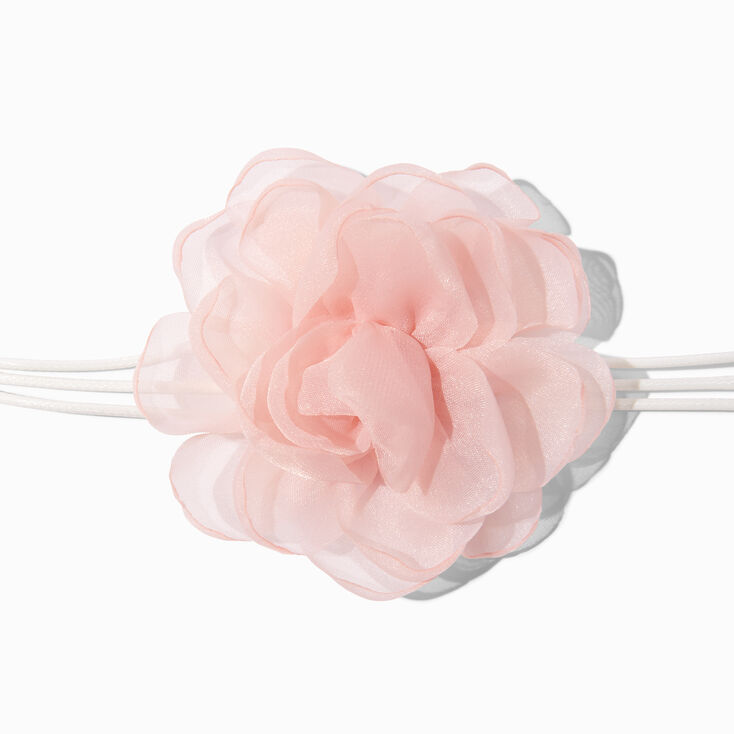 Ras-de-cou rosette rose,