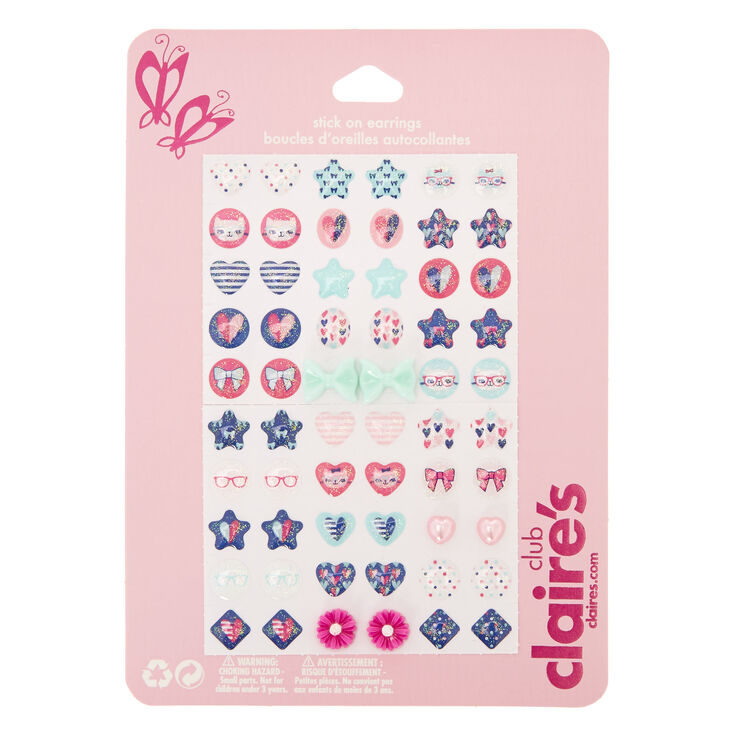 Claire&#39;s Club Stick On Earrings - 30 Pack,