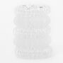 Matte Shiny Spiral Hair Ties - Clear, 5 Pack,