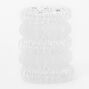 Matte Shiny Spiral Hair Bobbles - Clear, 5 Pack,