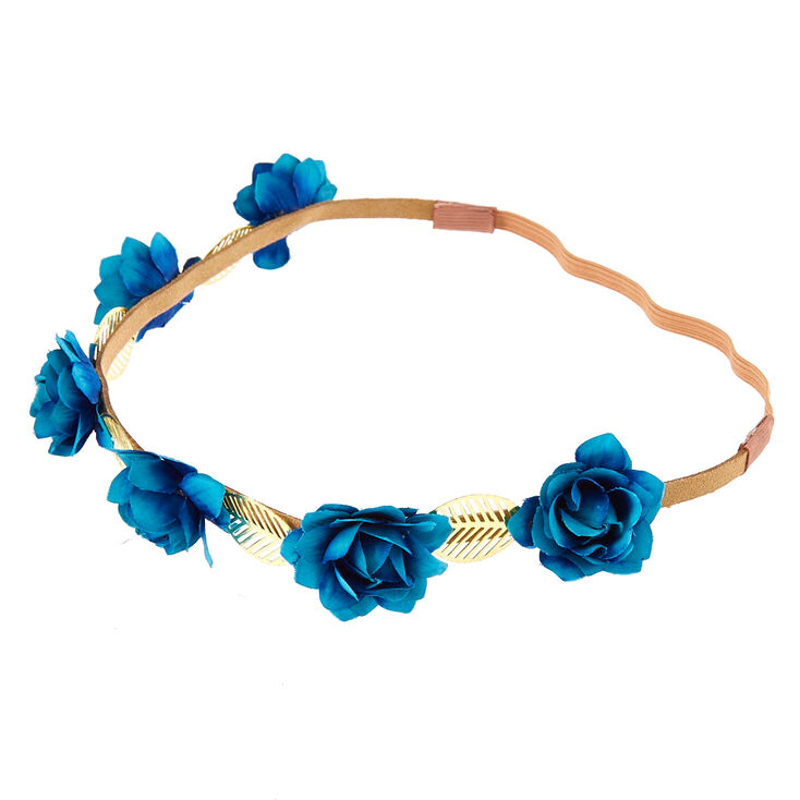 Claire's Bandeau roses indigo et feuilles