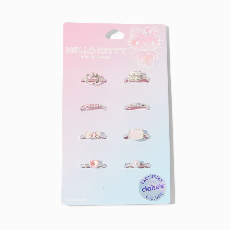 Lot de bagues en exclusivit&eacute; chez Claire&rsquo;s Hello Kitty&reg; 50e anniversaire - Lot de 8,