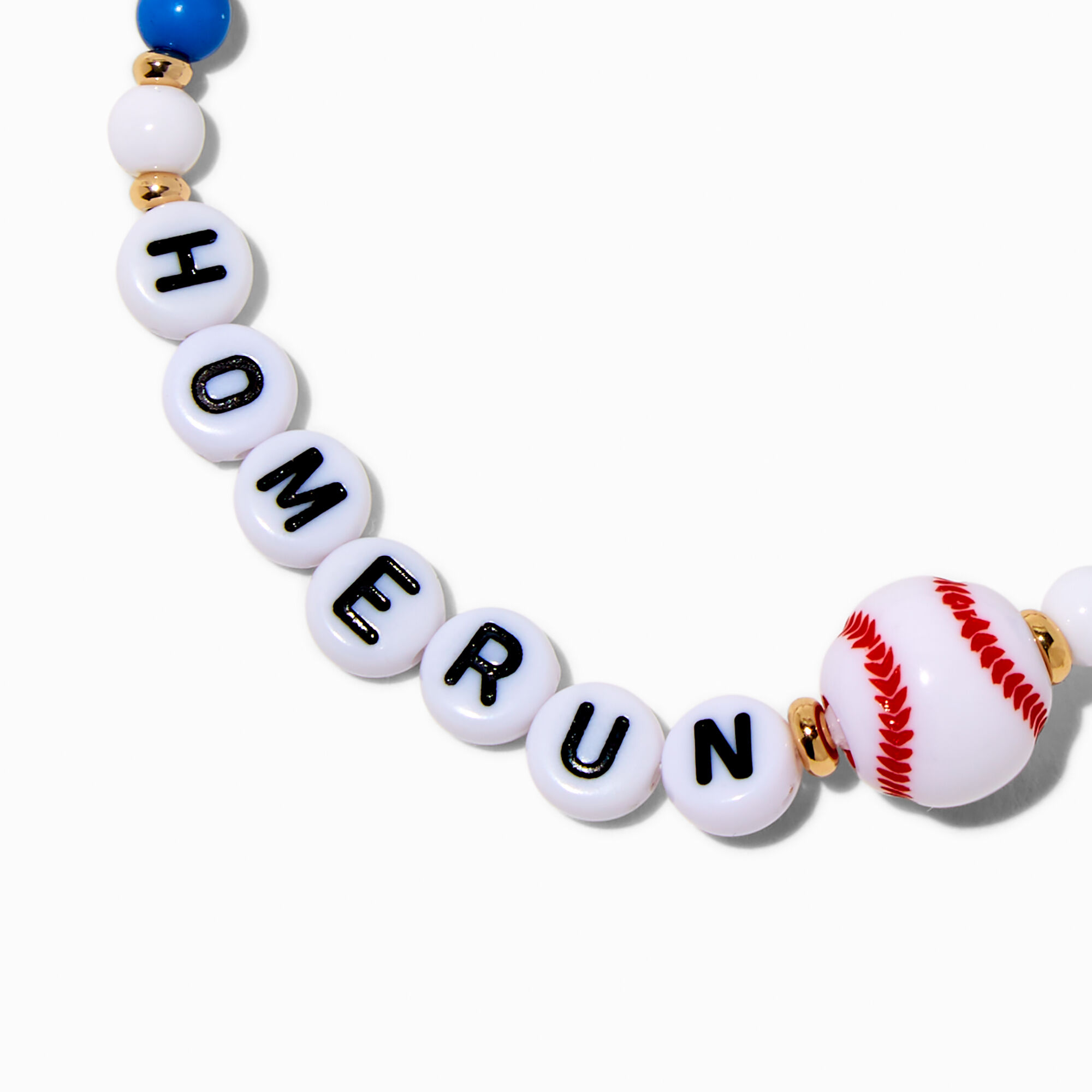 ''Homerun'' Baseball Beaded Stretch Bracelet,