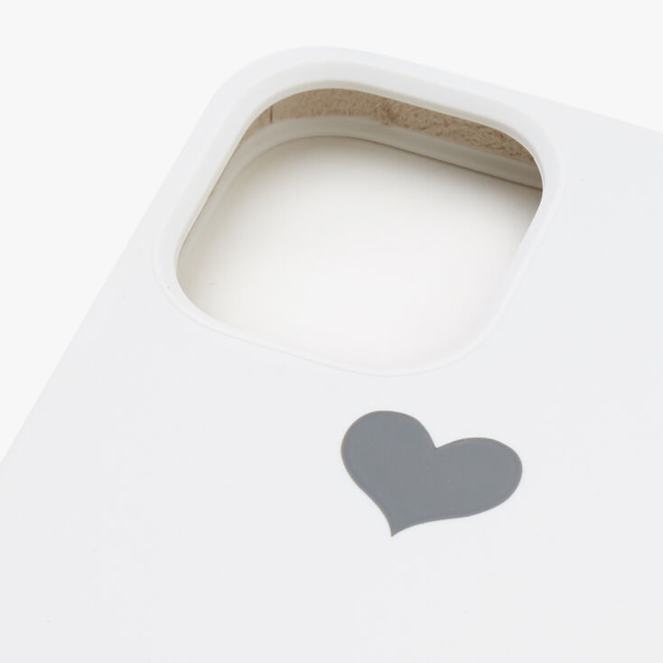 Coque de protection pour portable blanche avec c&oelig;ur - Compatible avec iPhone&reg; 12 Mini,