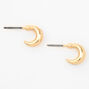 Gold-tone 10MM Half Hoop Earrings,