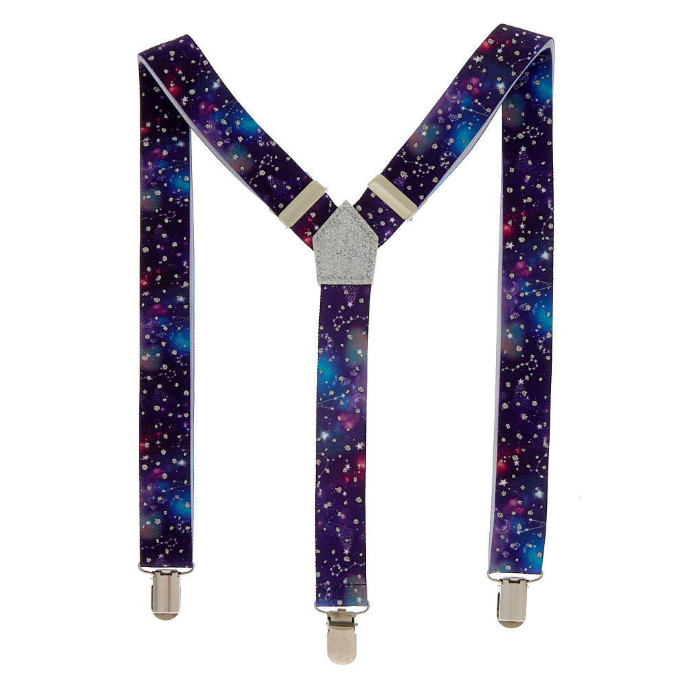 Glitter Cosmic Suspenders - Purple,