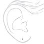 Silver Embellished Graduated Round Stud Earrings - 9 Pack,