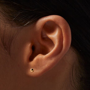 C LUXE by Claire&#39;s 14k Yellow Gold 3MM Ball Stud Earrings,
