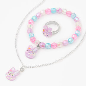 Claire&#39;s Club Easter Bunny Jewelry Set - 3 Pack,