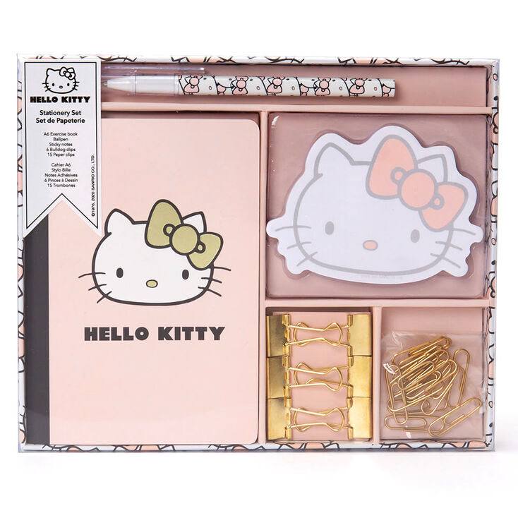 Ensemble d&rsquo;articles de papeterie Hello Kitty - Rose,