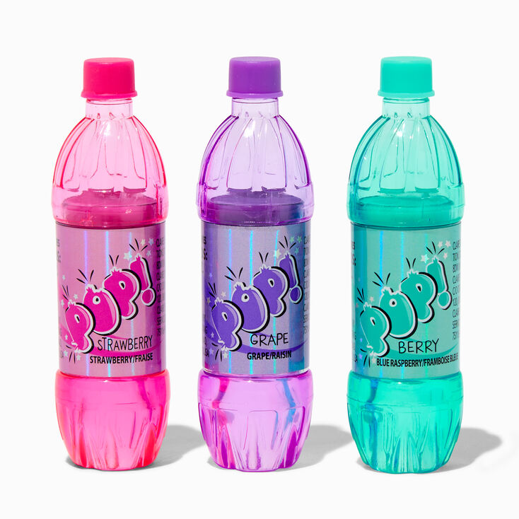 Strawberry Beverage &amp; Critters Iridescent Fridge Lip Balm Set - 4 Pack,
