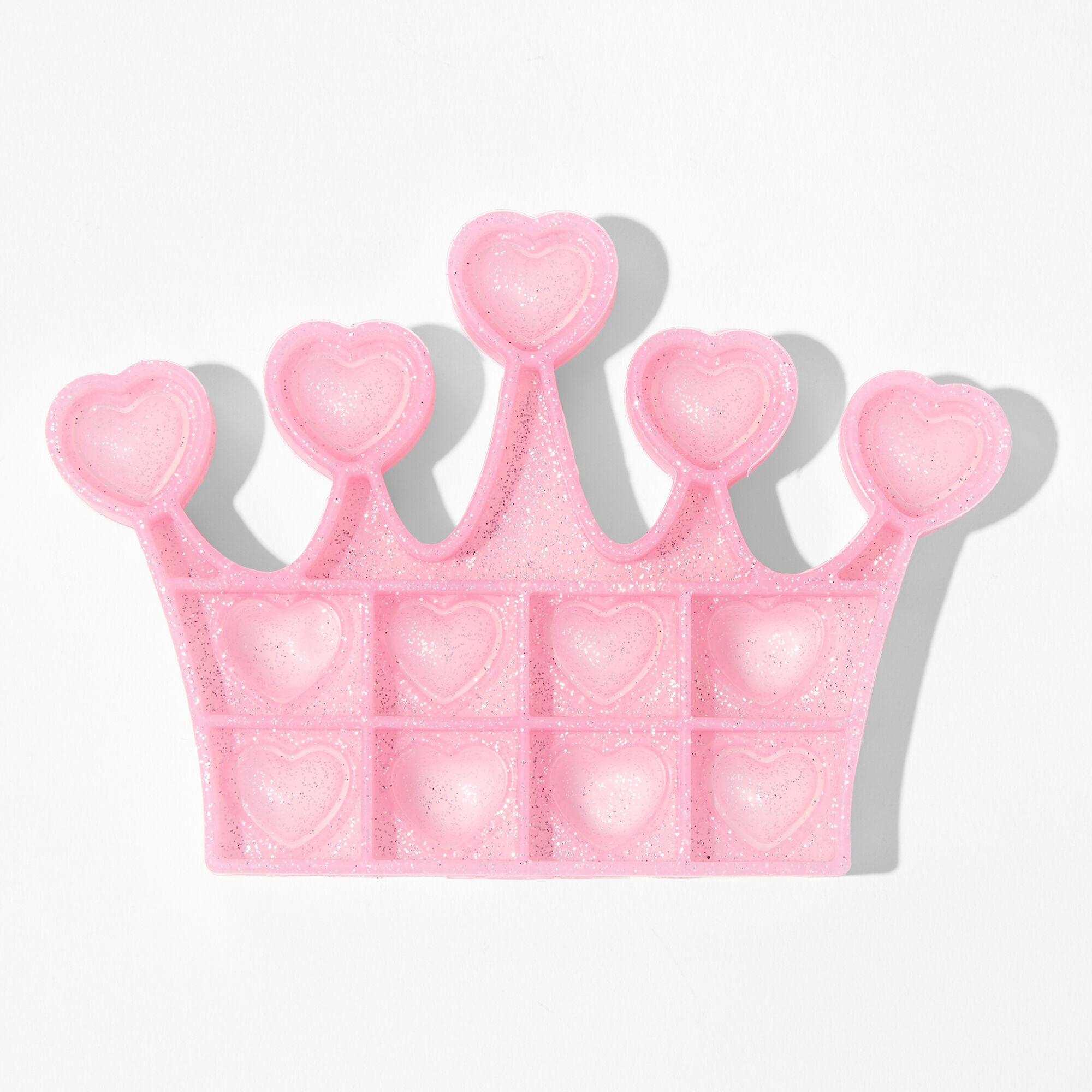 Pink Glitter Crown Popper Fidget Toy,