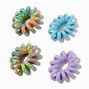 Fabric-Covered Spiral Hair Ties - 4 Pack,