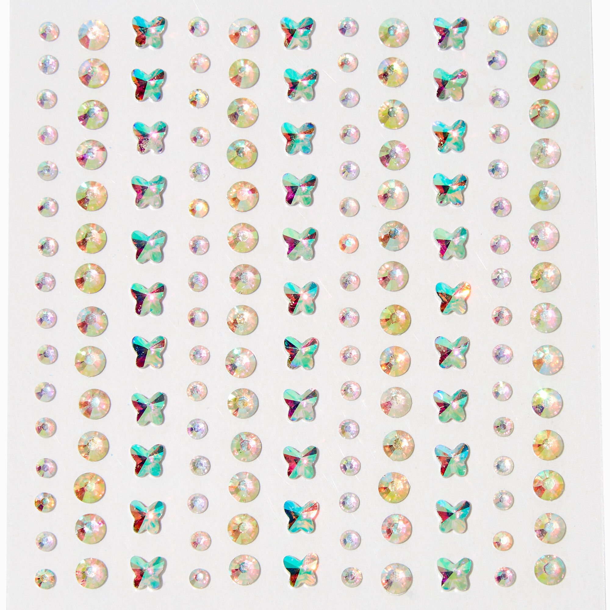 Aurora Butterfly Crystal Hair Gems - 153 Pack,