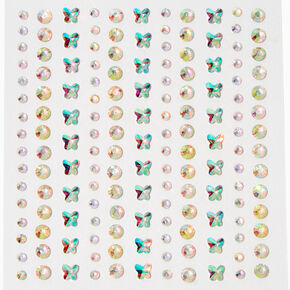 Aurora Butterfly Crystal Hair Gems - 153 Pack,