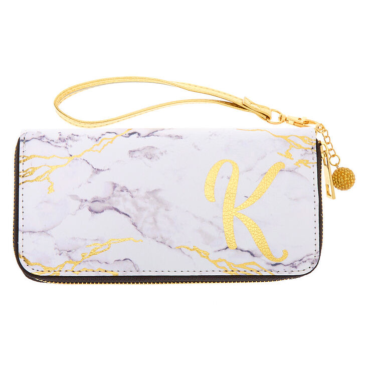 Claire's Pochette poignet couleur marbré à initiale - K