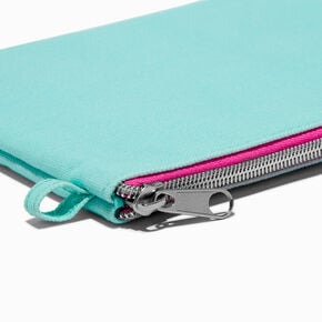 DIY Teal Nylon Pouch,