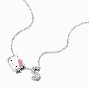 Sterling Silver Hello Kitty&reg; Initial Pendant Necklace - S,