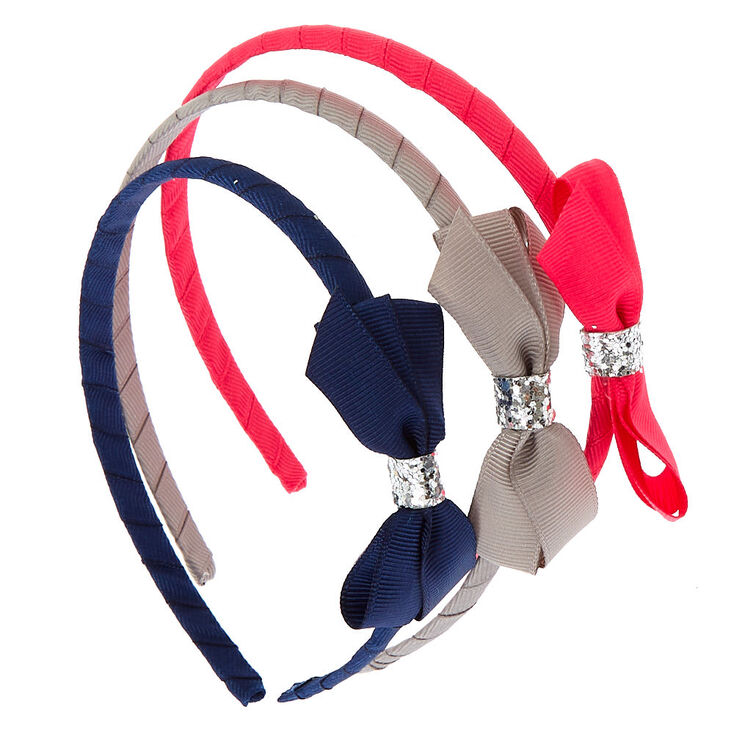 Claire&#39;s Club Bow Headbands - 3 Pack,