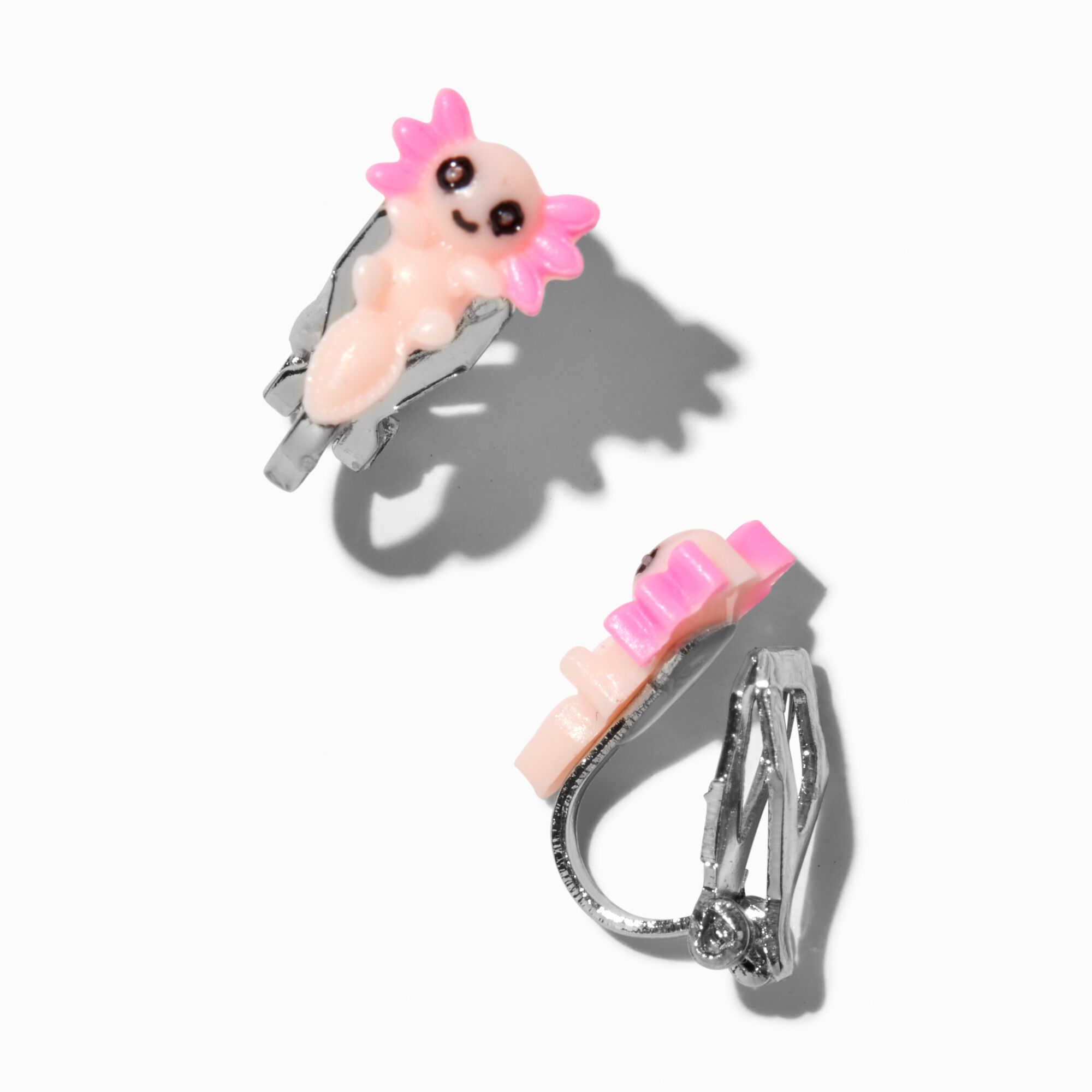 View Claires Axolotl ClipOn Stud Earrings Pink information