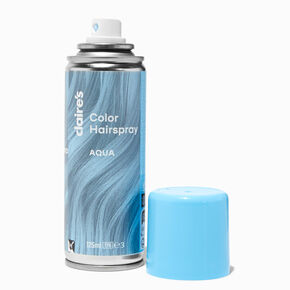 Spray pour cheveux couleur aqua,