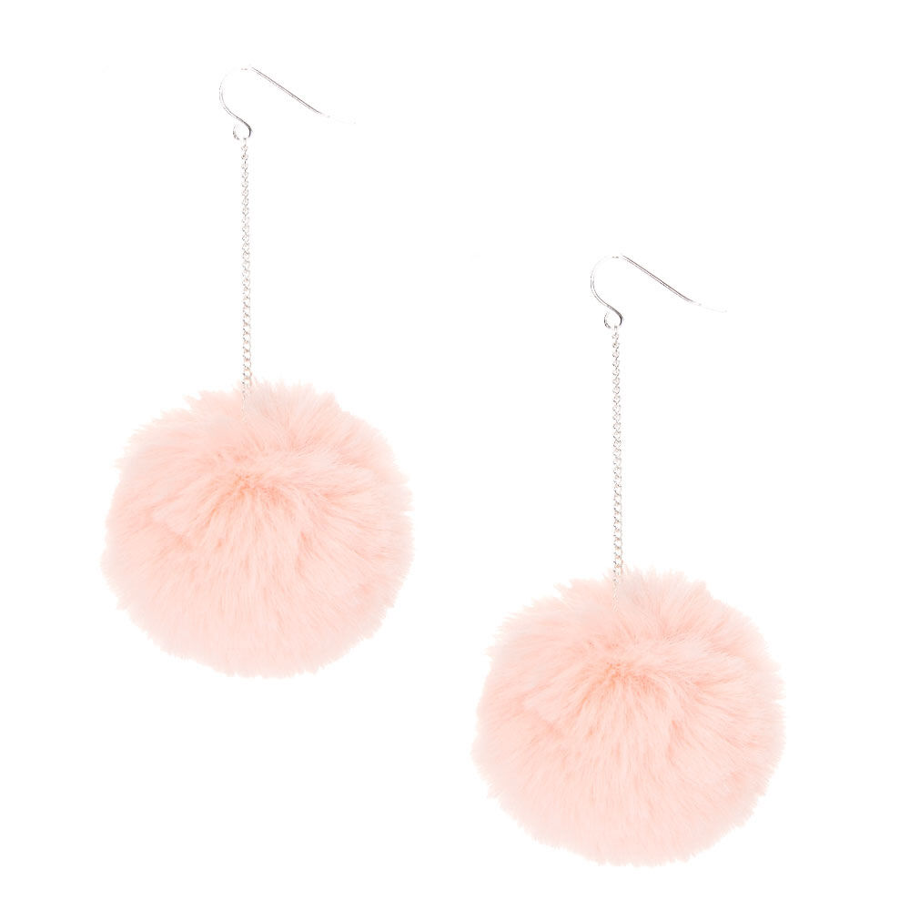Pink puff earrings top