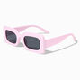 Baby Pink Chunky Rectangle Sunglasses,