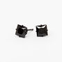 C LUXE by Claire&#39;s Black Titanium Cubic Zirconia 6MM Square Stud Earrings,