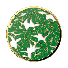 PopSockets&reg; Swappable PopGrip - Enamel Monstera Leaf,