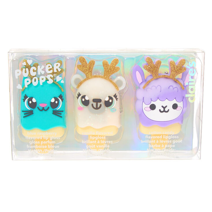 Pucker Pops Reindeer Critters Lip Gloss Set - 3 Pack,