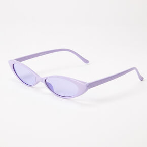 Slim Cat Eye Sunglasses - Lavender,