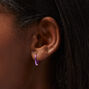 Titanium 12MM Pink Anodized Hoop Earrings,