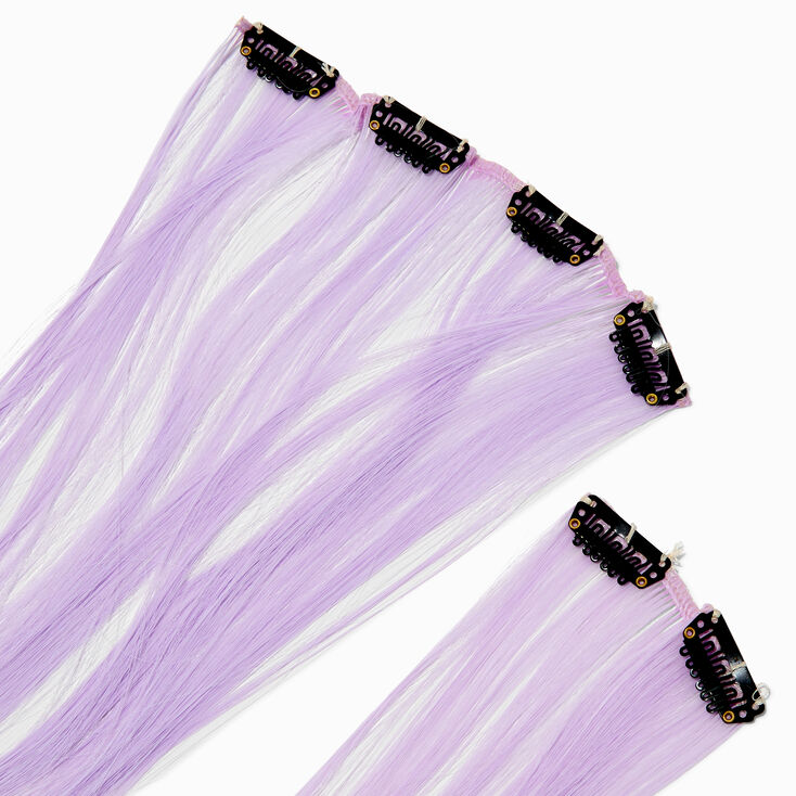 Purple &amp; Pink Ombr&eacute; Faux Hair Clip In Extensions - 4 Pack,